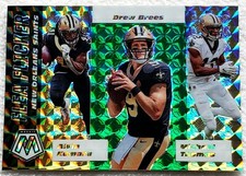 Drew Brees Alvin Kamara Michael Thomas 2020 Mosaic Flea Flicker Green Prizm...
