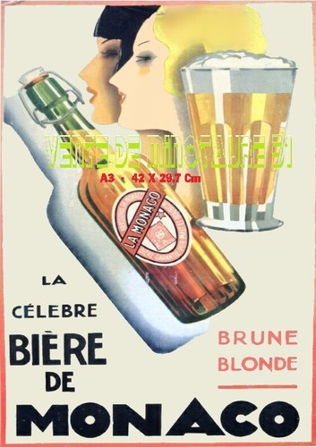 Bière - Brasserie de Monaco  -  A3 Plastifiée - Photo 1/24