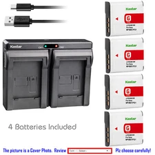 Kastar Battery Slim Dual Charger for Sony NP-BG1 NPFG1 &Cyber-shot DSC-N2 Camera