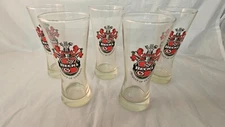 VINTAGE BECK'S BEER - PRODUCT OF GERMANY - HALF PINT GLASSES - SET OF 5