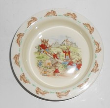 Royal Doulton China Bunnykins Teeter Totter Child's Bowl