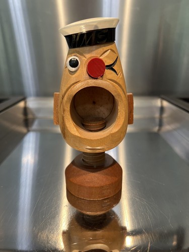 vintage folk art Wood Popeye Nut Cracker