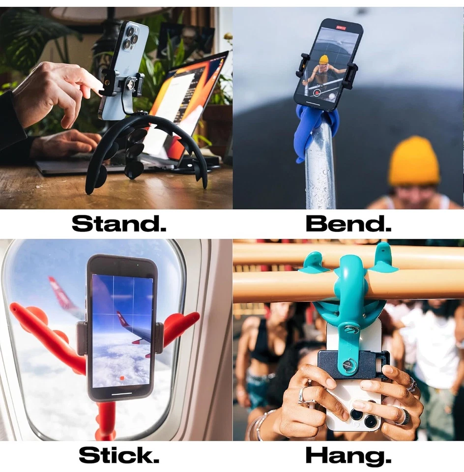 Tenikle Pro Flexible Tripod Bendable Suction Cup Camera & Phone Mount Black - Image 4 of 4