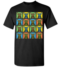 Australian Kelpie Cartoon PopArt T-Shirt, Men Women Youth Tank Short Long Sleeve