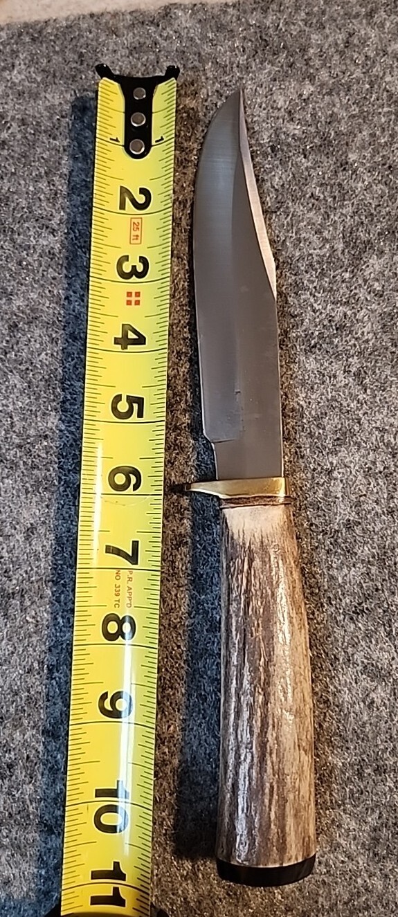 Handmade Antler Handle Knife Made In The USA/KNIFE & SHEATH/Hunting
