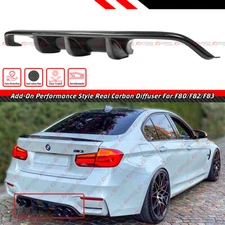 FOR 2015-19 BMW F80 M3 F82 M4 ADD-ON MP STYLE CARBON FIBER REAR BUMPER DIFFUSER