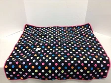 Pottery Barn Teen Coco Dot Bed Bedroom Dorm Pillow Sham Euro Square BLACK 