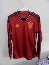 2022-23 Spain Home Shirt Long Sleeve - Size Small