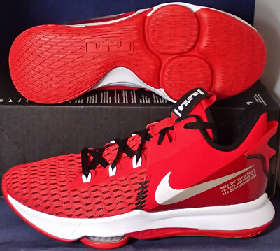 2021 Nike Lebron Witness V 5 University Red White Black SZ 10 ( CQ9380-601 )