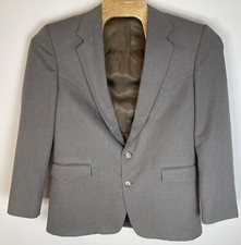 Men’s Sheplera Brown Western Cut 2 Button Blazer Sz 44R Made In The USA
