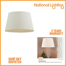 Faux Linen Elegant Lampshade Grey & Ivory Shades for LED Lamps or Pendants