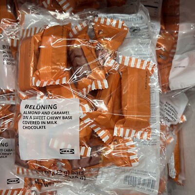Milk Chocolate Bar,  W Caramel And Salty Almond Filling! 10 Pack In Each Bag