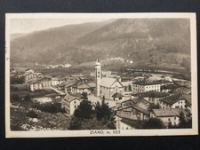 Ziano val di Fiemme antica cartolina viaggiata scorcio panoramico
