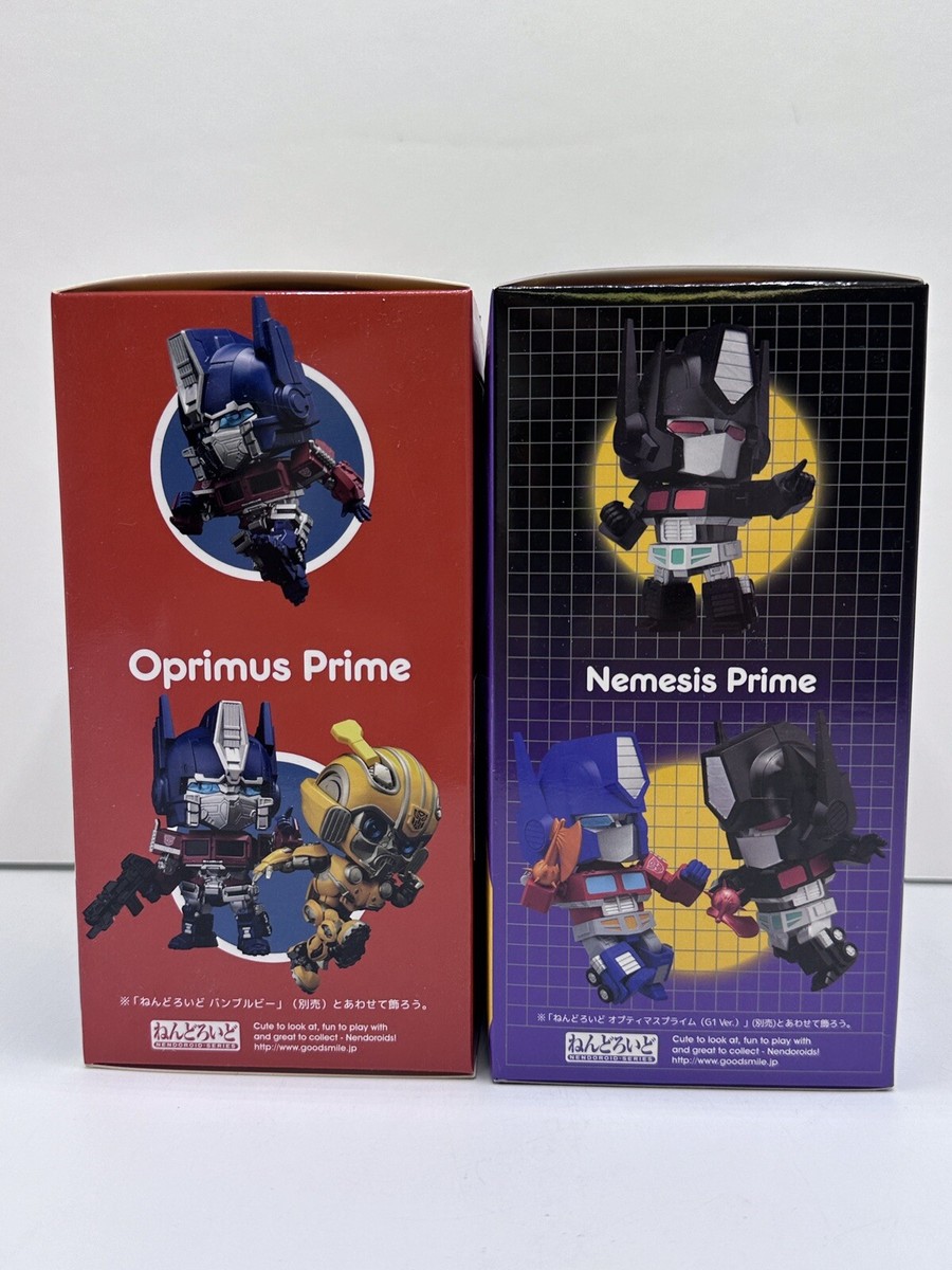 Lot Of 2 Nendoroid Transformers Optimus Prime 1409 & Nemesis Prime