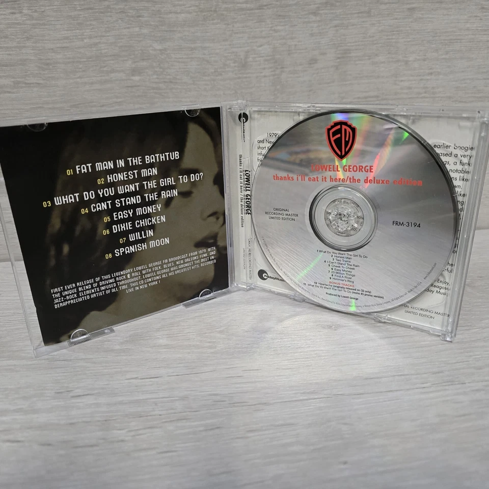 LOWELL GEORGE - Thanks I’ll Eat It Here The Deluxe Edition CD Friday Music USA  - Image 4 of 4