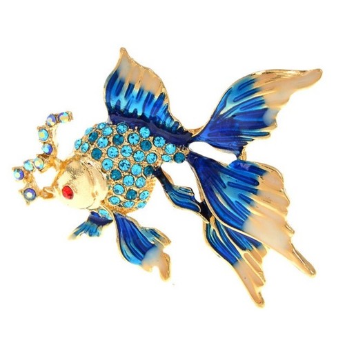 Color Goldfish Brooch Women Student Party Cute Animal Fish Jewelry Accessories - Picture 5 of 10