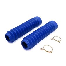 Funda de goma para horquilla de motocicleta azul 2 piezas cubierta antipolvo de choque para moto cqr atv moto de cross