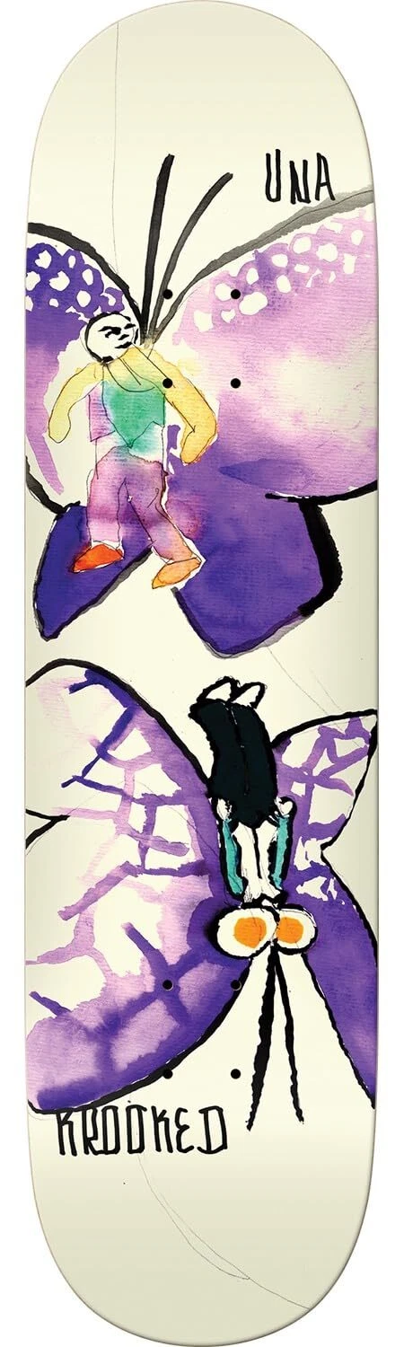 Krooked Una Butterflies Skateboard Deck - Thumbnail 4