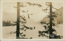 USA, Washington State, Olympic National Park, Lake Crescent, ca.1910, Vintage si
