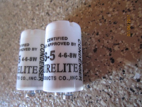 Beer Clock and Sign Starters FS-5, 4-6-8W Fluorescent Bulb Starters. Pair. - Picture 2 of 2
