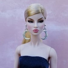 Fashion Royalty NuFace Poppy Parker Integrity Toys Jewelry Silver Moon Earrings