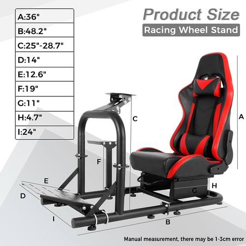 Hottoby G29 Racing Sim Cockpit Stand or Seat Fit Logitech G920 G923 Thrustmaster - Picture 9 of 20
