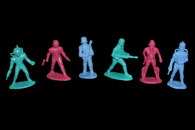 THOMAS TOY Aliens & Spacemen resin toy soldiers MARX playset