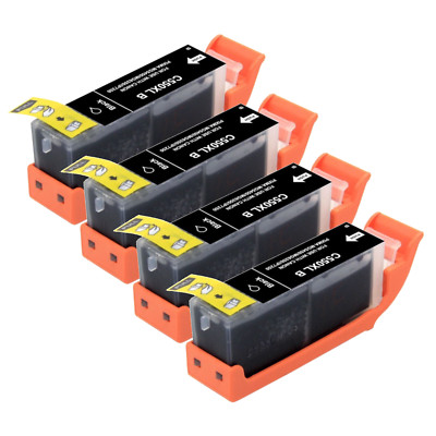 Pack De 4 Cartouches D'encre Noire Compatibles Canon PIXMA - Modèle C-550, 23ml, Neuf