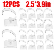 12Pack Clear Wrist Watch Display Holder Jewelry Bracelet Rack Box Holder Stand