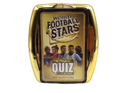 BRANDNEUES OFFIZIELLES WORLD FOOTBALL STARS GOLD TOP TRUMPS FAMILIE TRIVIALES QUIZSPIEL