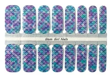 Mermaid Shimmer Glitter Nail Polish Strips / Nail Polish Wraps
