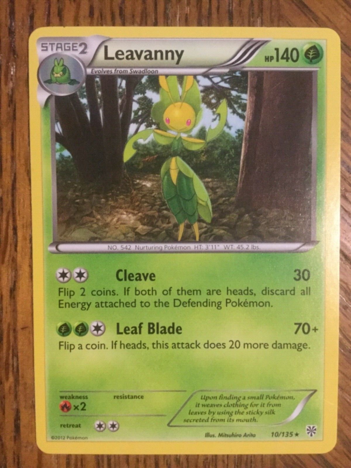 Pokemon Rare Leavanny Plasma Storm #10/135