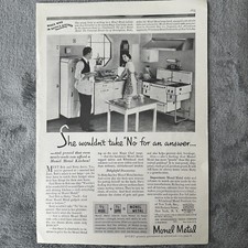 1936 Monel Metal Kitchen Vintage Print Ad Retro Appliance Decor