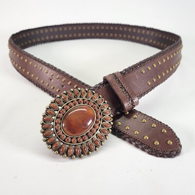 Coldwater Creek Brown Leather Belt s-l400.jpg main image 4