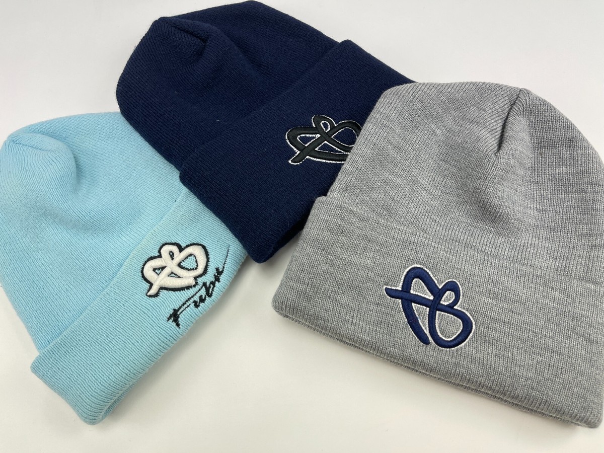 Fubu beanie, blue, vintage hip hop hat, 90s hip-hop clothing