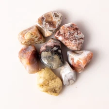 25g Small Tumbled Crazy Lace Agate Gemstone Crystals Crafting Gem Jewelry Making