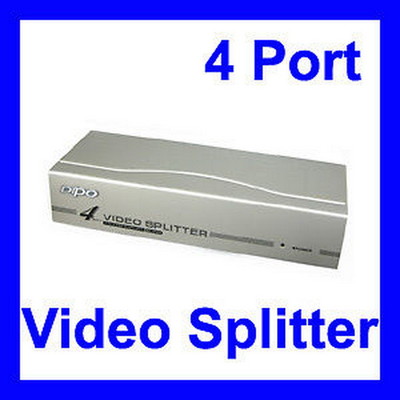 4-Port Video Splitter VGA-Singal -- 1 x PC, 4 x Monitor