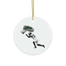 Saquon Barkley Reverse Hurdle Christmas Ornament Philadelphia Eagles Fan Gift