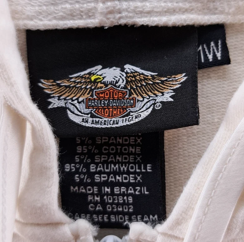 LOT OF 2 Harley Davidson Hoodies Womens 1W & Large Red Cream Side Lace Biker HD - Image 3 of 4