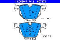 Bremsbelagsatz Scheibenbremse Hinten Ate 130460 71742 FÜR Bmw