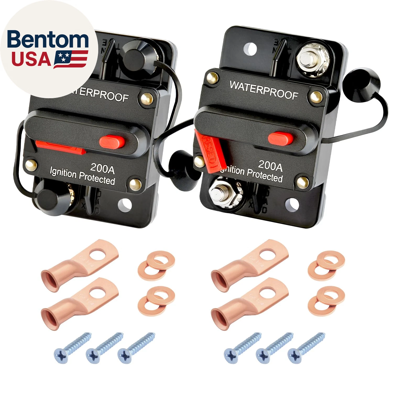 200Amp Circuit Breaker DC 12V-48V for Marine Boat Trolling Motor Automotive RV T