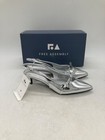 Free Assembly Silver Slingback Pointed-Toe Kitten Heels Bow Size 9 New With Box — photo 3