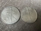 🇺🇸 Lot of 2 -  1996 $1 American Silver Eagle 1 oz circulated lot of 2