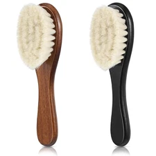 2 Pieces Barber Fade Brush Men Beard Brush Neck Duster Cleaning Grooming Tool So