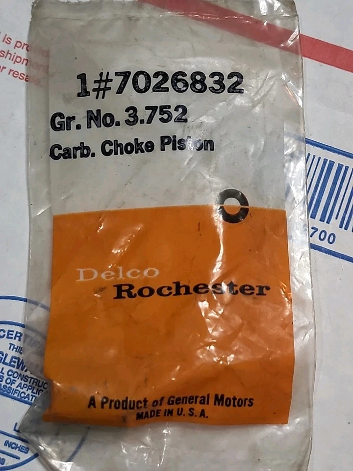 Nuevo de Lote Antiguo Chevrolet Impala Belair 1957-63 Carburador Choke Pistón 2BC y A/T 7026832 Foto 2 de 4