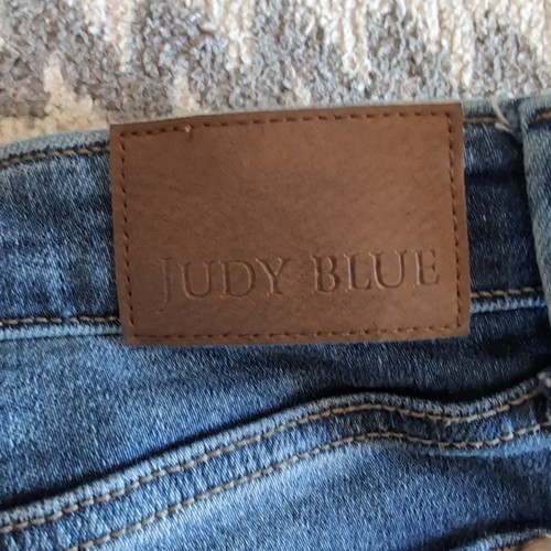 Judy Blue Jeans Womens 15/32 Blue Boyfriend Fit Medium Wash JB82624DK Distressed - Picture 15 of 17