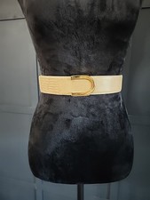 Vintage Cipriani Lizard Grain Leather Belt Small 6552 Gold Tan Made In Spain