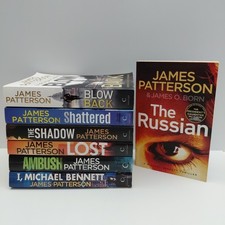 7 x James Patterson Michael Bennett Large Paperback Books - Ambush, Lost, Blow