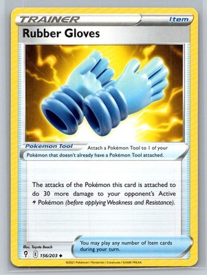 Rubber Gloves #156/203 SWSH07: Evolving Skies Uncommon - Pokemon Cards E62
