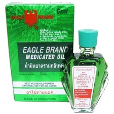Eagle Brand Medicated Oil 0.8 Oz - 6 ml Bottle x 2 bottles